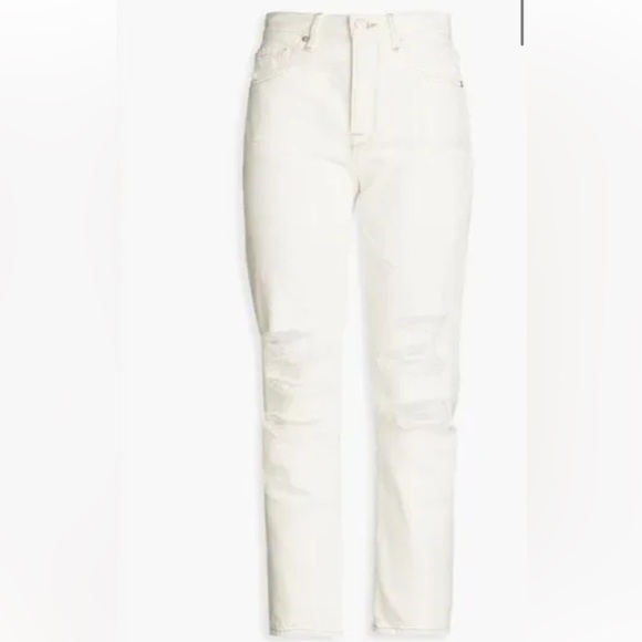NWT Frame Denim Le Original High Rise Straight Fit Distressed Jeans Size 25 - Picture 4 of 15